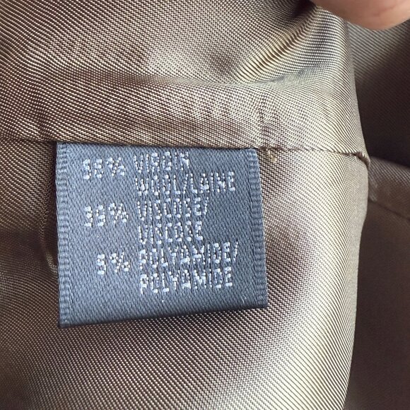 Lafayette 148 Womens Wide-Leg Wool-Blend Dress Pants Camel Size 8 Mid-Rise - Picture 7 of 8